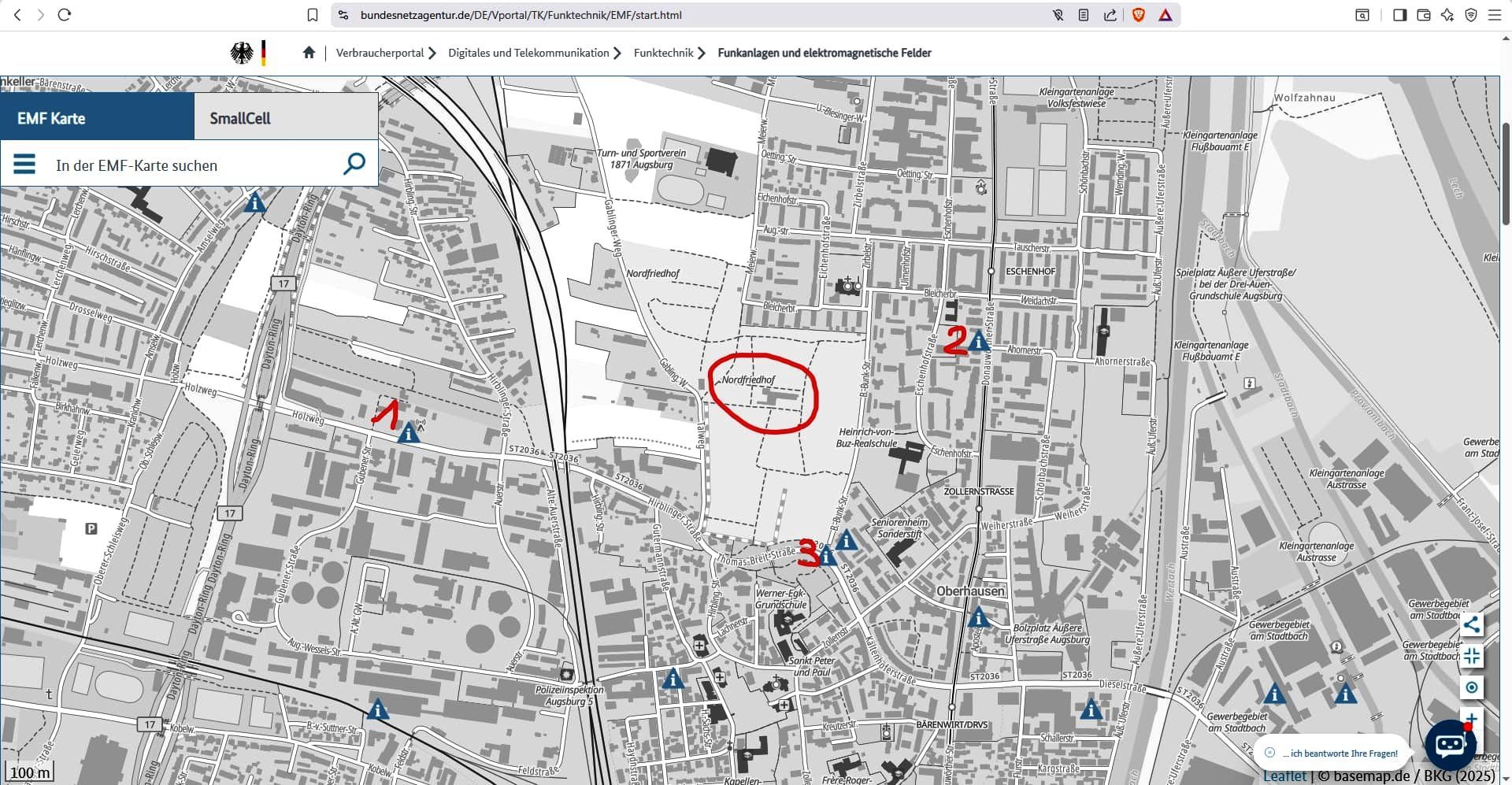 3. Karte Ortsfeste Funkanlagen